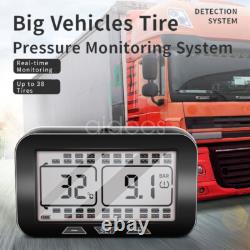 TPMS Truck RV Trailer Caravan Solar Tire Pressure Monitoring System 8 Sensors