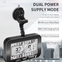 TPMS Truck RV Trailer Caravan Solar Tire Pressure Monitoring System 8 Sensors