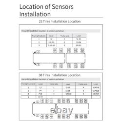 TPMS Truck RV Trailer Caravan Solar Tire Pressure Monitoring System 8 Sensors