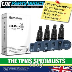 TPMS Tyre Pressure Sensors for Audi RS3 (8V) (16-20) SET OF 4 BLACK STEM