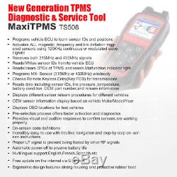 TS508K TPMS Service Diagnostic Reset Tool Program + Tire Pressure Monitor Sensor