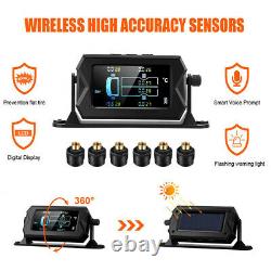 TS610 Tire Pressure Monitoring System Real-Time TPMS Fit RV + 6 External Sensor