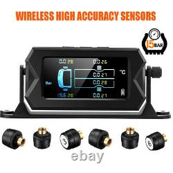 TS610 Tire Pressure Monitoring System Real-Time TPMS Fit RV + 6 External Sensor