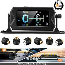 TS610 Tire Pressure Monitoring System Real-Time TPMS Fit RV + 6 External Sensor