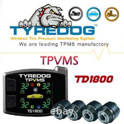 TYREDOG TPVMS TD 1800 4 External Sensors Detect Tire and Rim Abnormal Quick DIY