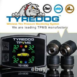 TYREDOG TPVMS TD 1800 4 External Sensors Detect Tire and Rim Abnormal Quick DIY