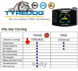 TYREDOG TPVMS TD 1800 4 External Sensors Detect Tire and Rim Abnormal Quick DIY