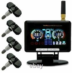 TYRE PRESSURE MONITORING SYSTEM CAR 4WD CARAVAN 4 Internal SENSORS 12V 24V