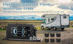 Tire Pressure Monitoring System Cordless Solar Charging RV TPMS Tire Pressure De Tire Pressure Monitoring System Cordless Solar Charging RV TPMS Tire Pressure De