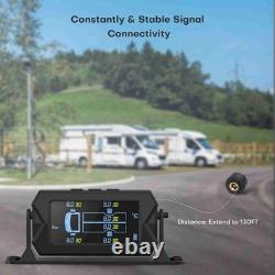Tire Pressure Monitoring System Cordless Solar Charging RV TPMS Tire Pressure De