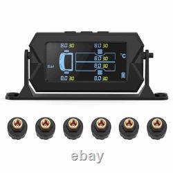 Tire Pressure Monitoring System Cordless Solar Charging RV TPMS Tire Pressure De