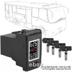 Tire Pressure Monitoring System With 4 External Sensors Temperature Warning Digi