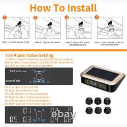 Tire Pressure Monitoring System for RV Trailer Truck TPMS Sensors with Repeater