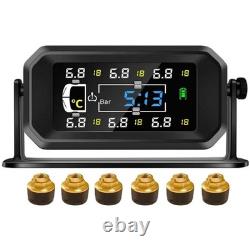 Tire Pressure Monitoring System for RV Trailer Truck with 6 Sensor TPMS Device