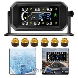 Tire Pressure Monitoring System for RV Trailer Truck with 6 Sensor TPMS Device