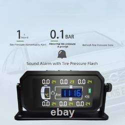 Tire Pressure Monitoring System for RV Trailer Truck with 6 Sensor TPMS Device
