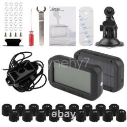 Truck RV Caravan Solar TPMS Tire Pressure Monitoring System 18 External Sensors