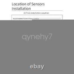 Truck RV Caravan Solar TPMS Tire Pressure Monitoring System 18 External Sensors