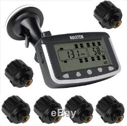 =Tyre Pressure Monitoring System 6 External Sensors 13 BAR 188 PSI Truck Caravan