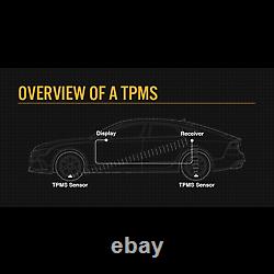 Tyre Pressure Monitoring System LCD TPMS 4 External Tire Sensors Wireless Cars