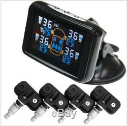 -Tyre Pressure Monitoring System LCD TPMS Internal Valve Sensors x 4 Car, Caravan