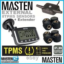 Tyre Pressure Monitoring System TPMS External Cap Sensors Rubber Seals x 8 4wd