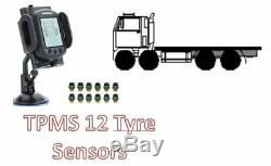 Tyre Pressure Monitoring System for TRUCK 12 tyre sensors