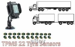 Tyre Pressure Monitoring System for TRUCK 22 tyre sensors