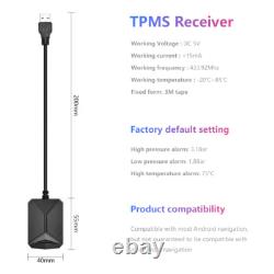 USB Tyre Pressure Monitoring Sensors System TPMS APK App USB 4 Car Sensors
