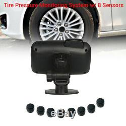 Universal Digital TPMS Tire Pressure Monitor System 8 Sensors + Repeater For RV