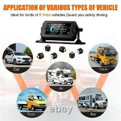 Upgrade TS610 Tire Pressure Monitoring System TPMS Fit RV With6 External Sensor