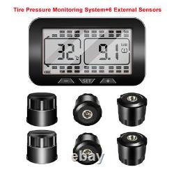 Waterproof LCD TPMS Tire Pressure Monitoring For RV + 6 External Sensor Machine