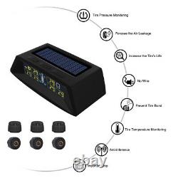 Wireless LCD TPMS Tire Pressure Monitoring System For RV With 6 External Sensors