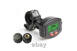 Wireless Monitoring Tyre Pressure TPMS System External Sensors x 2 Motor Cycle