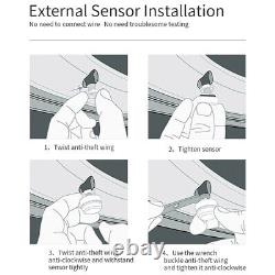 Wireless Solar TPMS LCD Car Tire Pressure Monitoring System 10 External Sensors