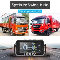 Wireless Solar TPMS LCD Car Tire Pressure Monitoring System + 6 External Sensors