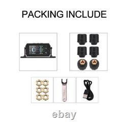 Wireless Solar TPMS LCD Car Tire Pressure Monitoring System + 6 External Sensors