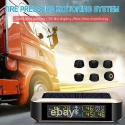 Wireless Solar TPMS Tire Pressure Monitoring System With Repeater 6Sensor For RV