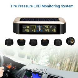 Wireless Solar TPMS Tire Pressure Monitoring System With Repeater 6Sensor For RV