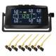 Wireless Solar Usb Tire Pressure Monitoring System Tpms Alarm 6 External Sensors