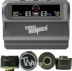 Wireless Solar power TPMS Tire Pressure LCD Monitoring System With 4 Sensors