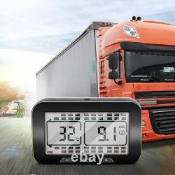 Wireless TPMS LCD Tire Pressure Monitoring System Fits RV With 10 External Sensors
