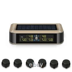 Wireless TPMS Solar Power Tire Pressure Monitoring System RV Truck TPMS 6 Sensor