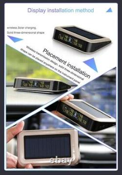 Wireless TPMS Solar Power Tire Pressure Monitoring System RV Truck TPMS 6 Sensor