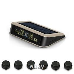 Wireless TPMS Solar Power Tire Pressure Monitoring System RV Truck TPMS 6 Sensor