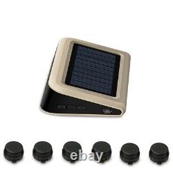 Wireless TPMS Solar Power Tire Pressure Monitoring System RV Truck TPMS 6 Sensor