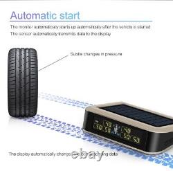 Wireless TPMS Solar Power Tire Pressure Monitoring System RV Truck TPMS 6 Sensor