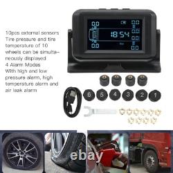 Wireless Tire Pressure Monitoring System & 10 Sensors 15bar Solar Charging 4