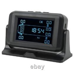 Wireless Tire Pressure Monitoring System With 8 Sensors 15bar Solar Charging