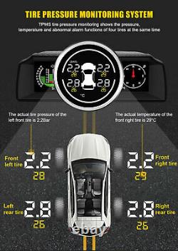 X91 GPS Slope Meter Tire Pressure Monitor Inclinometer TPMS Gauge Speed Alarm